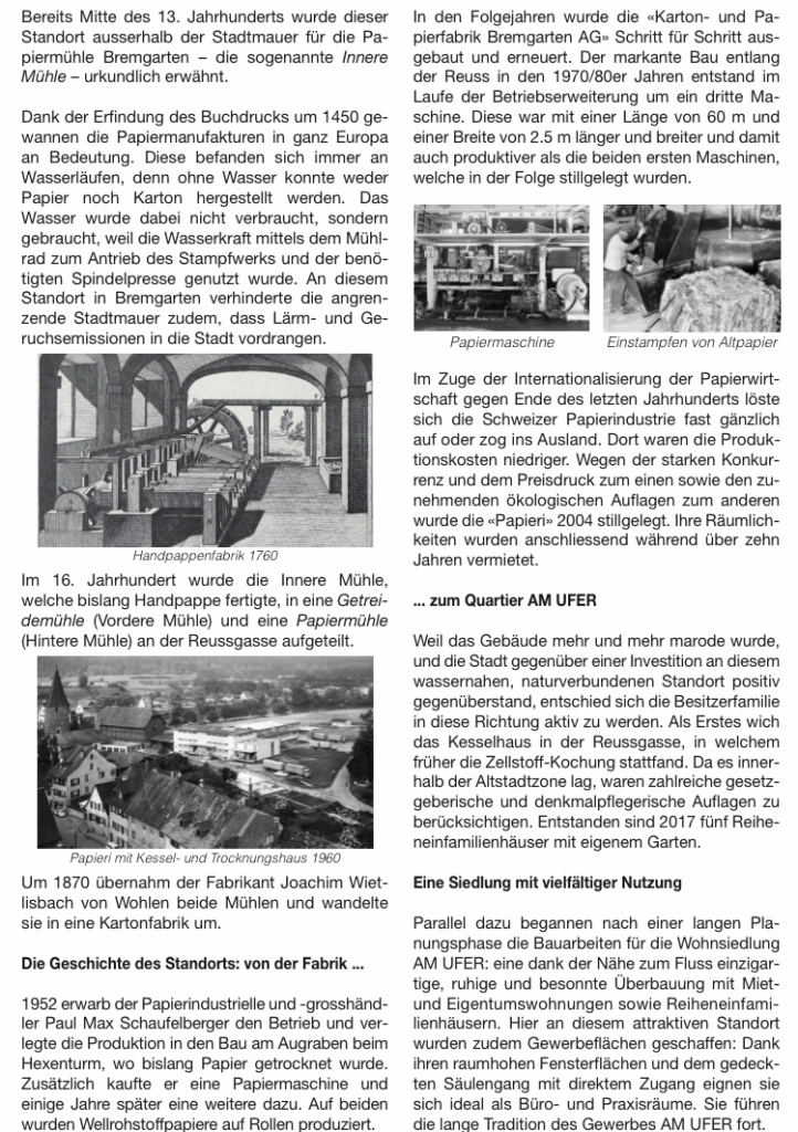 Gewerbe AM UFER - Eine lange Tradition